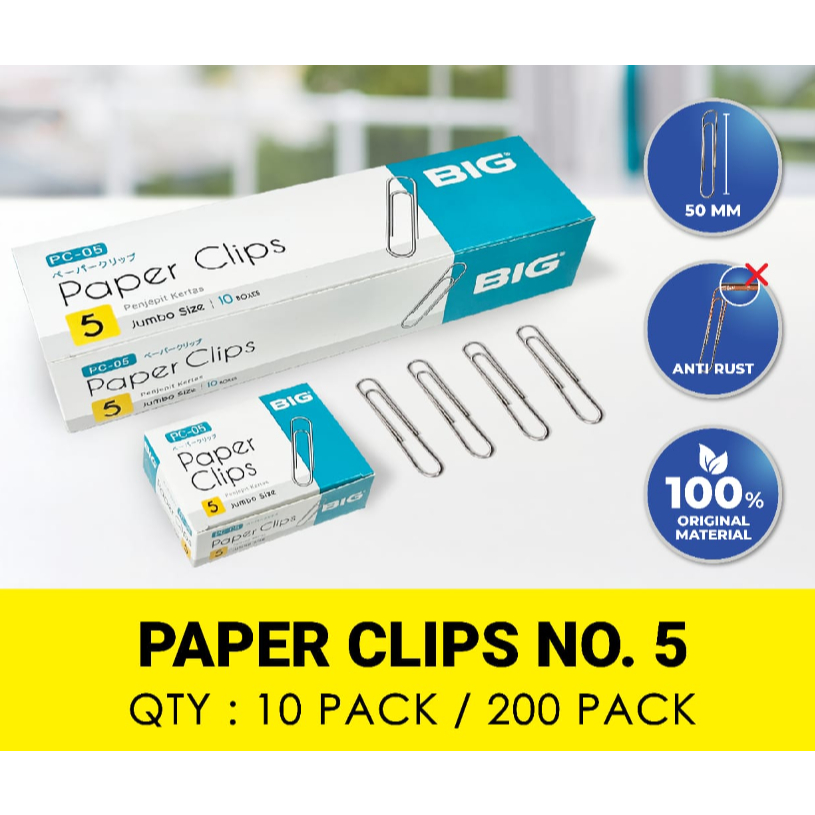 

BIG - Paper Clip / Klip Penjepit Kertas No 5 PC-05