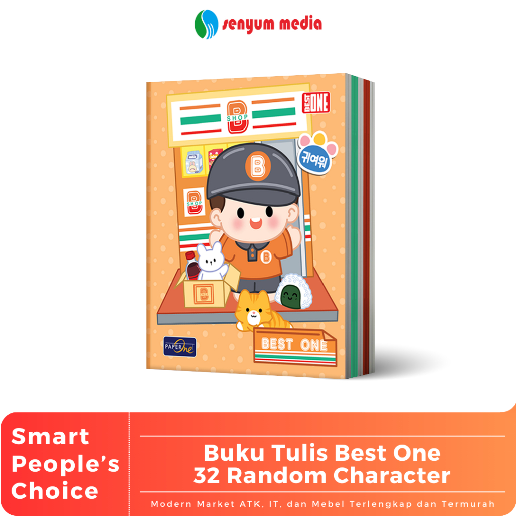 

Buku Tulis BEST ONE 32 Lembar Random Character (1 Pack Isi 10 Buku) (S:PAK)