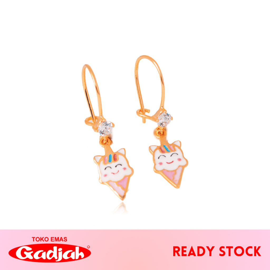 Anting Emas Kawatan Anak Es Cream - Toko Emas Gadjah