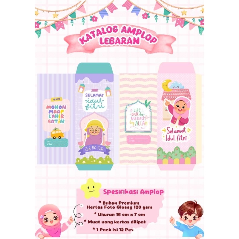 

Amplop Lebaran Premium Panjang (Tema Cute)