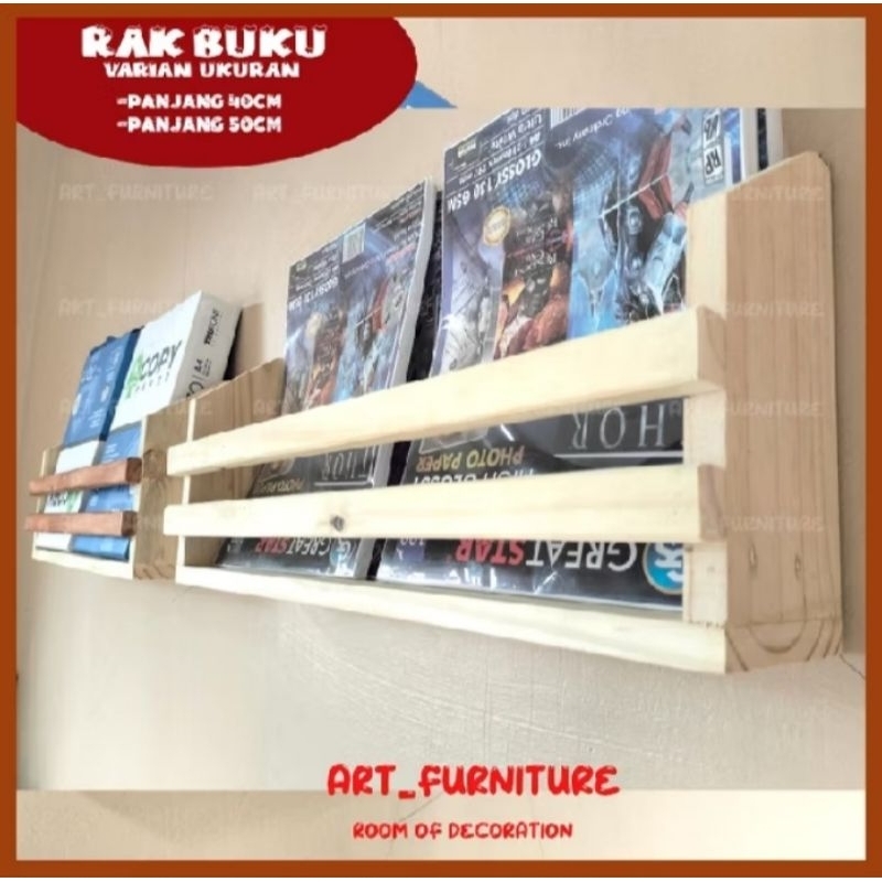RAK BUKU AMBALAN DINDING AESTETIC