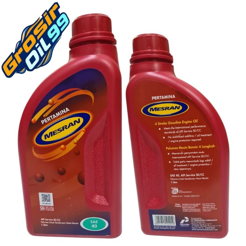 Oli mesran SAE 40 1Liter Oli mesin Motor Bebek 4Tak