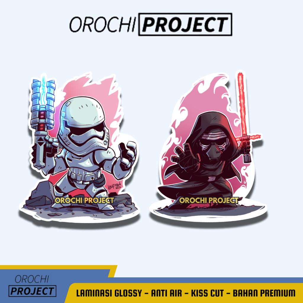 

Sticker Stiker Darth Vader & Lord Mesa STARWARS Vinyl Glossy Anti Air HP Laptop Tumbler Motor Helm