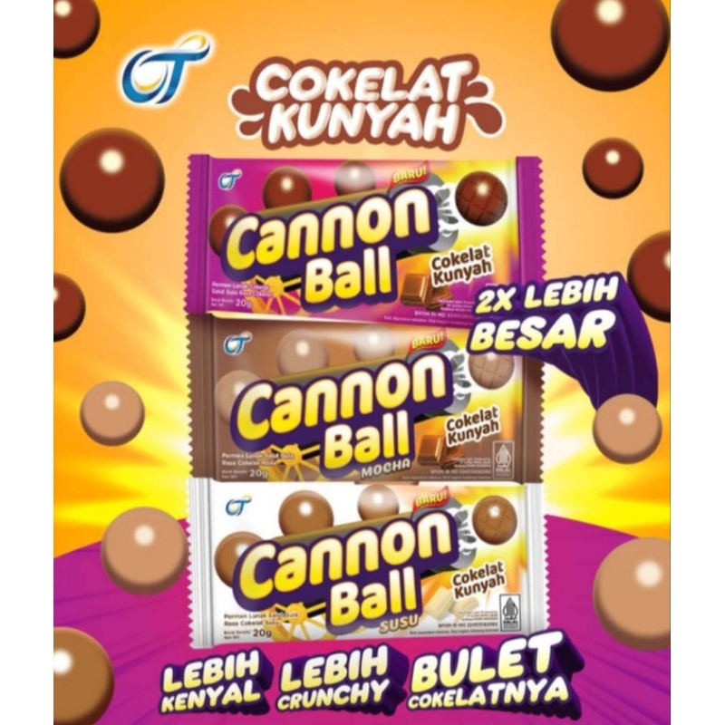 

Cannon Ball Cokelat Kunyah