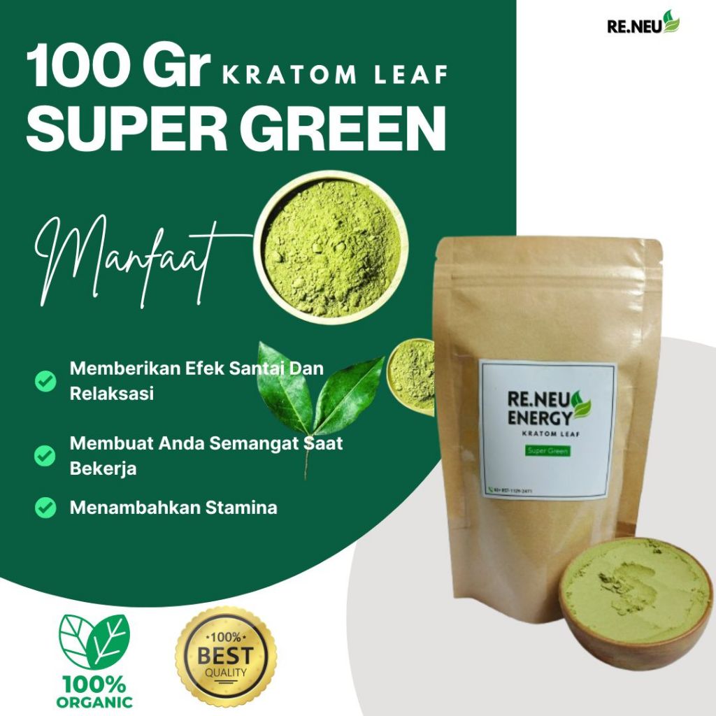 

Reka Herbal Super hijaau bubuuk Grade 100gram