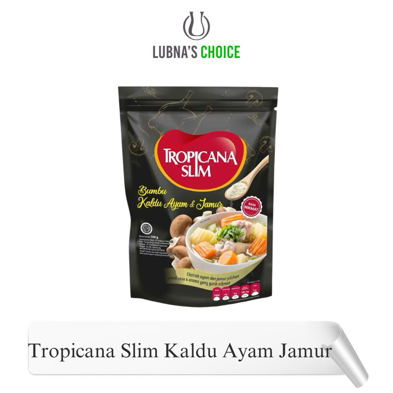 

Tropicana Slim Bumbu Kaldu Ayam dan Jamur 100 gram
