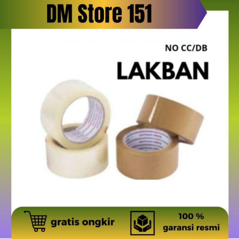 

Lakban bening- Lakban coklat ekonomis 45mmx 90 yard