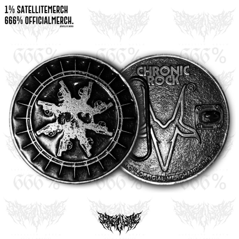 Burgerkill - Skullguns Belt Buckle, © Chronic Rock 2009 Official Merchandise 666%