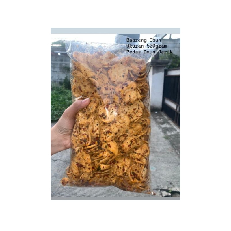 

*Basreng Ibun* Pedas Daun Jeruk 500gram