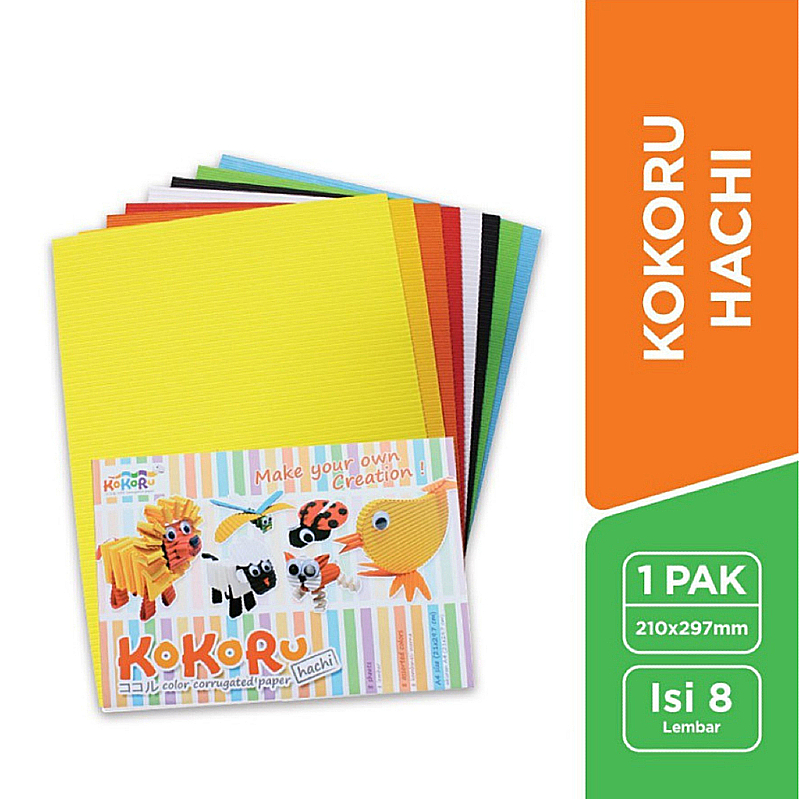 

KERTAS KOKORU / KERTAS BERGELOMBANG / CORRUGATED PAPER / KOKORU ART PAPER / KOKORU HACHI