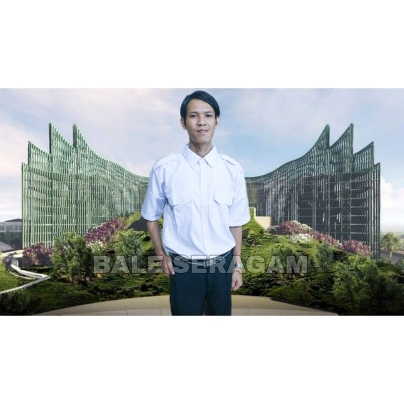 Kemeja Putih Dinas  Pns Pria Baju Seragam Putih Pns Pria Baju Pdh Putih Twist Premium Tebal