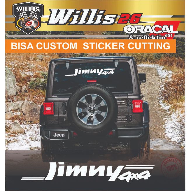 sticker stiker Kaca mobil suzuki jeep jimny katana 4x4 off road promo