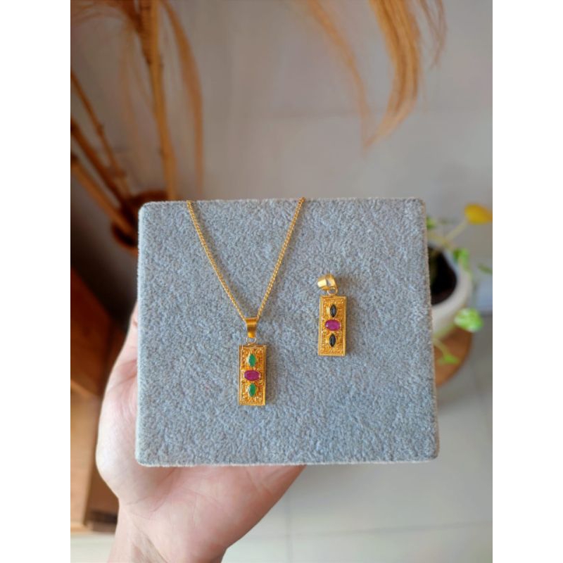 kalung Bun Bali sin permata perak 925%