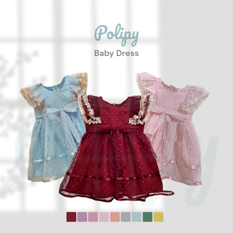 Baju Dress Anak Bayi Perempuan 1-3 Tahun Gaun Pesta Balita Ulang Tahun Premium