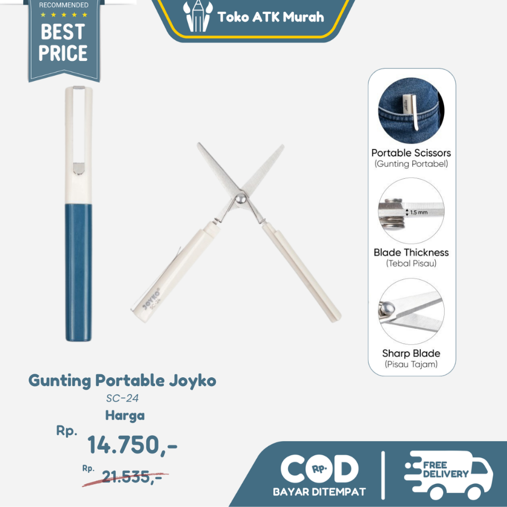 

Gunting Portabel Saku SC-24 Joyko Portable Scissors Pocket Mini