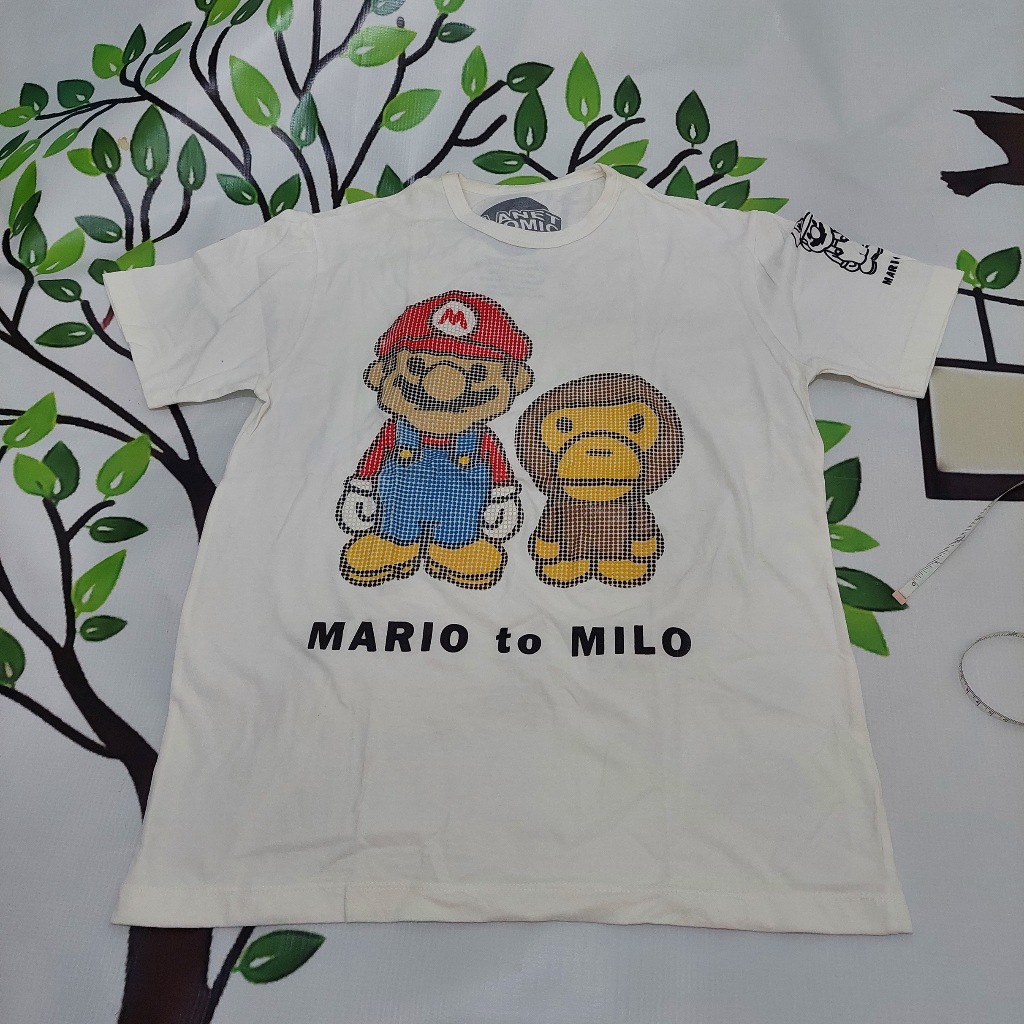 PRELOVED Atasan Kaos Putih baby Milo collab Mario