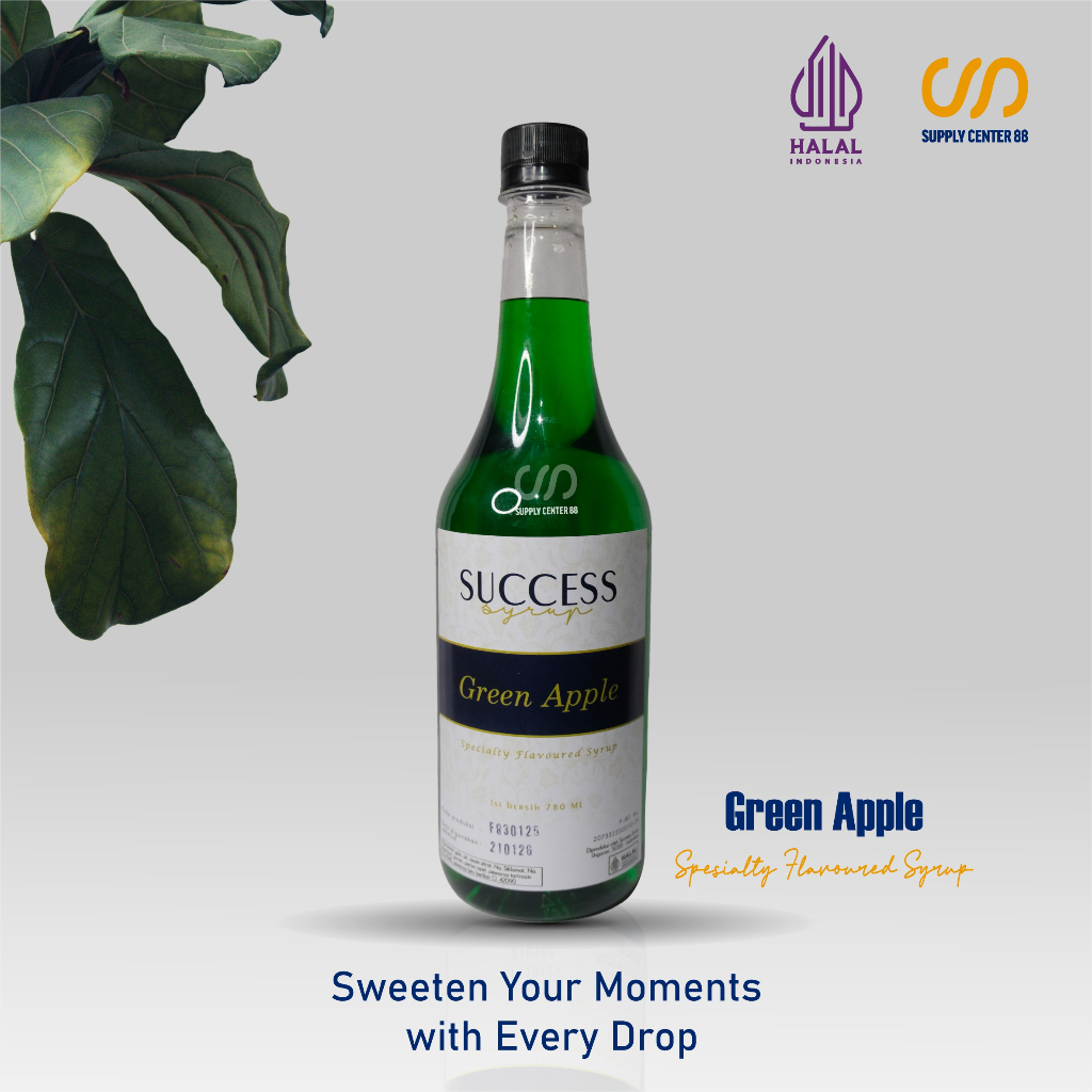 

Success Green Apple Special Flavored Syrup Perasa Minuman Botol dari Plastik
