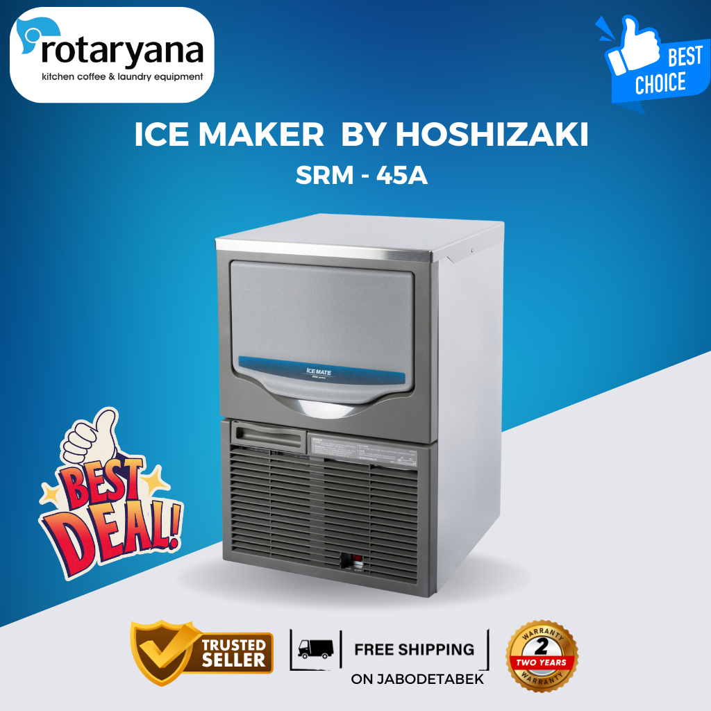 Hoshizaki SRM-45A Mesin Pembuat Es Batu Dadu 41kg/hari Under Counter