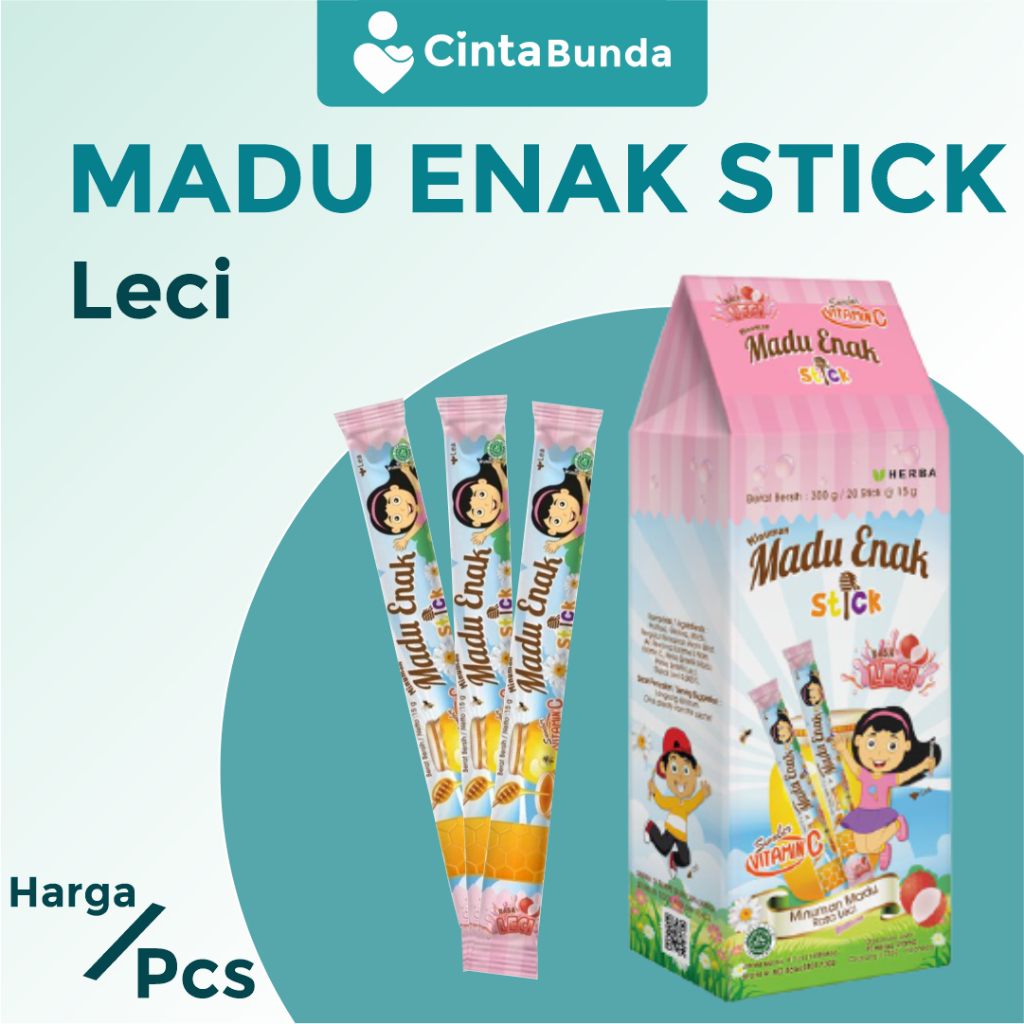 

Madu Enak Stick Leci 15 gr - Menjaga Kesehatan dan Daya Tahan Tubuh