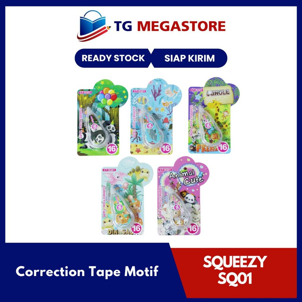 

Correction Tape/ Tipe X Motif Lucu Squeezy CT-SQ01