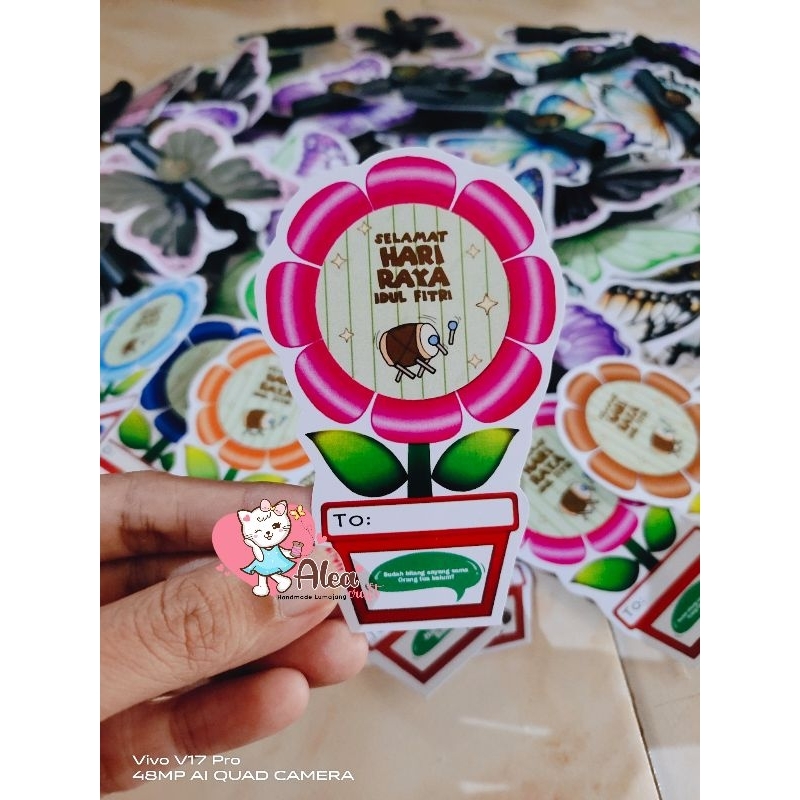 

(10 Pcs) Amplop Lebaran idul Fitri bunga unik murah