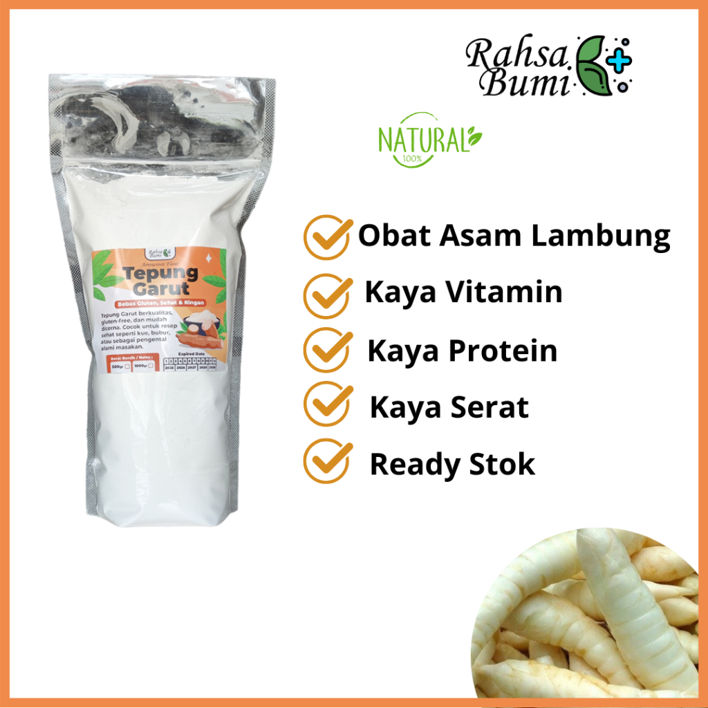 

Tepung umbi Garut Pati / Powder Angkrik Arrowroot Pati Irut by Rahsa Bumi