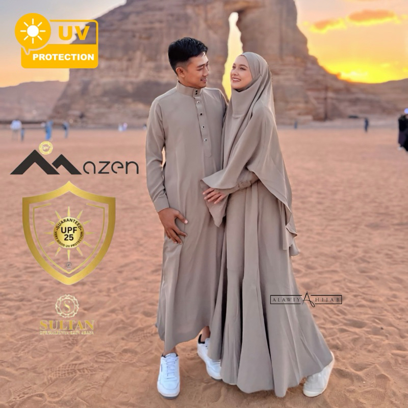 Alawiyahijab - Marwa Set Couple Umroh Mazen by Sultan Anti UV (Set Khimar Abaya Gamis umroh)