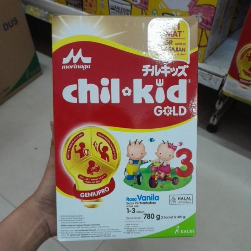 Morinaga Chil kid 3 800g/780g Chil kid 3 gold (tanpa sobek tutup)