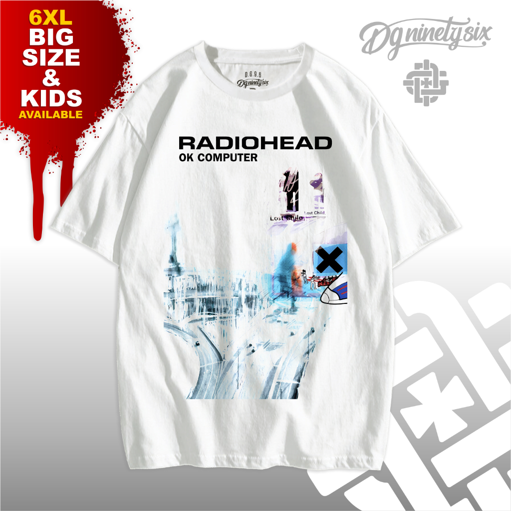 Kaos Band Radiohead OK Computer / kaos Radiohead / t shirt Radiohead / t shirt band vintage / t shir