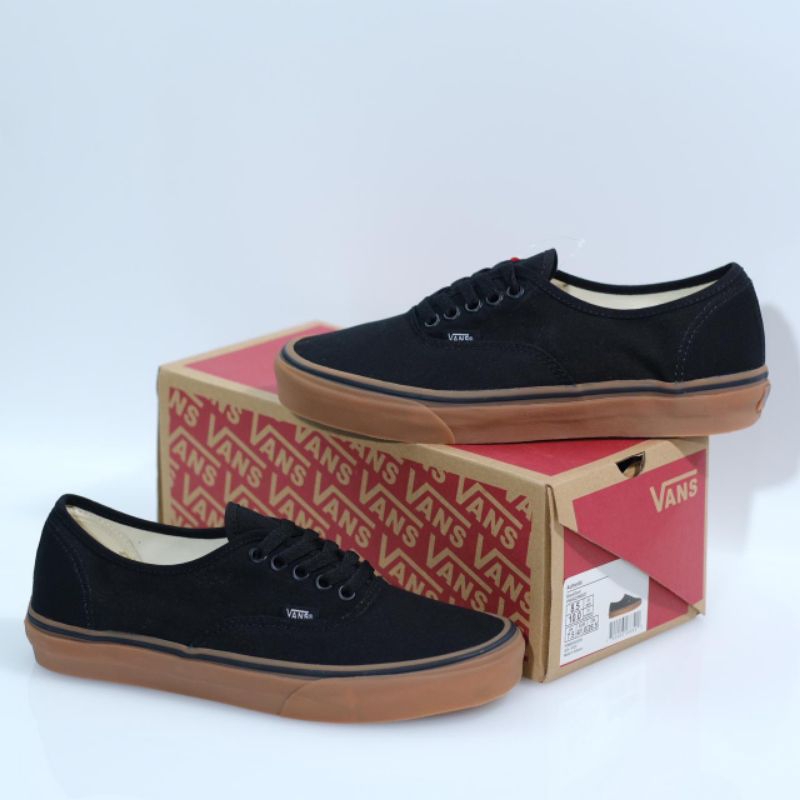 Sepatu Vans Authentic Black Gum Sole
