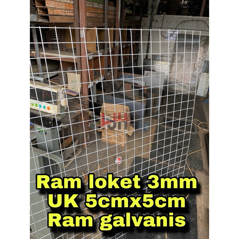 Ram loket  3mm , UK 5cmx5cm ram galvanis 3mm. ukuran mulai 60cm