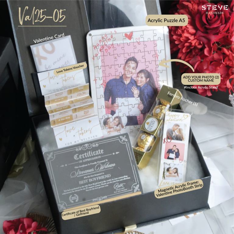 Valentine Hampers Gift Set Val25-05 For Her / Him Hadiah Anniversary Kado Pacar Cewek Cowok Puzzle A