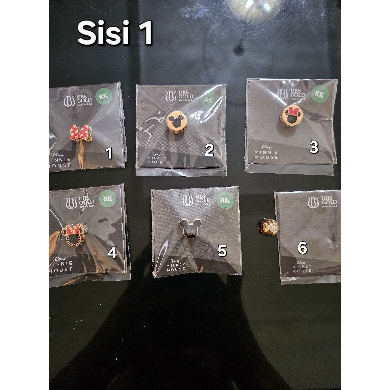 Charm gelang anak bolak balik mickey minnie mouse UBS kadar 8K 375
