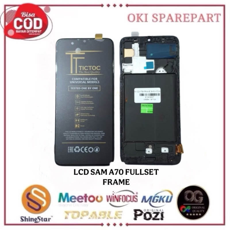 LCD SAMSUNG A70 FULLSET FRAME Original 100% Tictoc