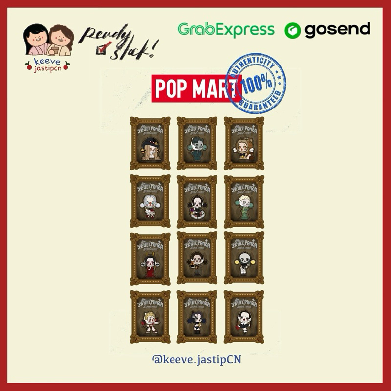 

<READY STOCK> Popmart Skullpanda X The Addams Family Sticker Set