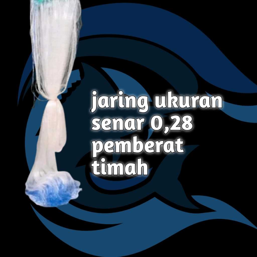 Jaring ikan siap pakai senar 0,28mm panjang 50m
