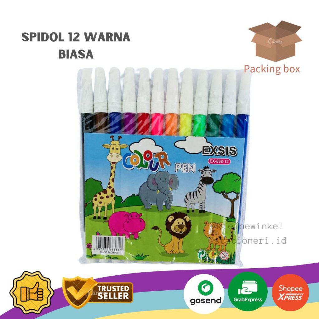 

Spidol 12 Warna [ 1 Set ]