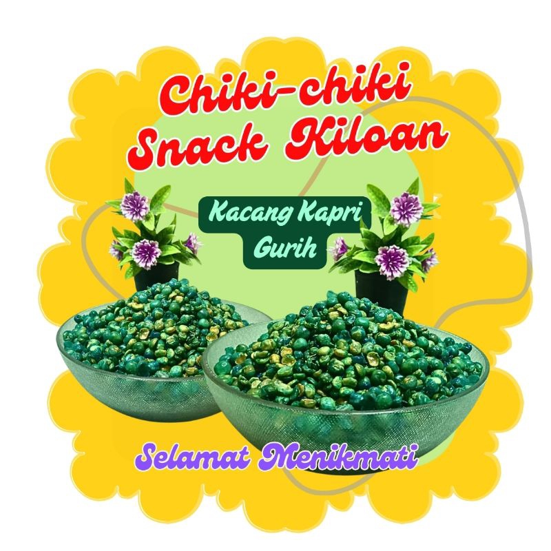 

Kacang kapri renyah gurih asin chiki chiki snack 100gr 250gr 500gr