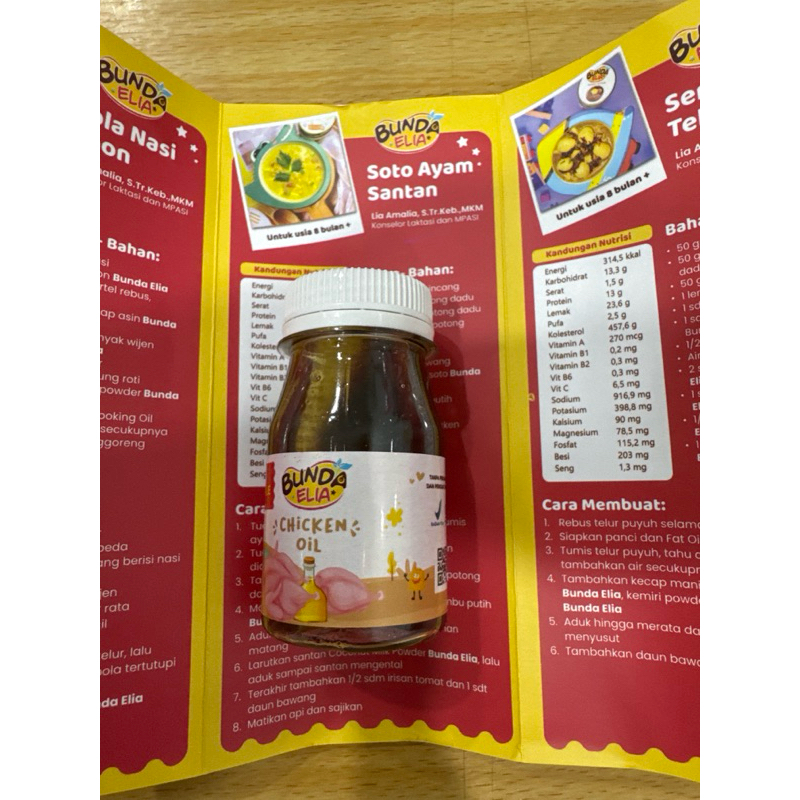 

Bumbu Bunda Elia Chicken Fat Oil / Minyak MPASI / BB Booster MPASI - New - Kemasan Kecil
