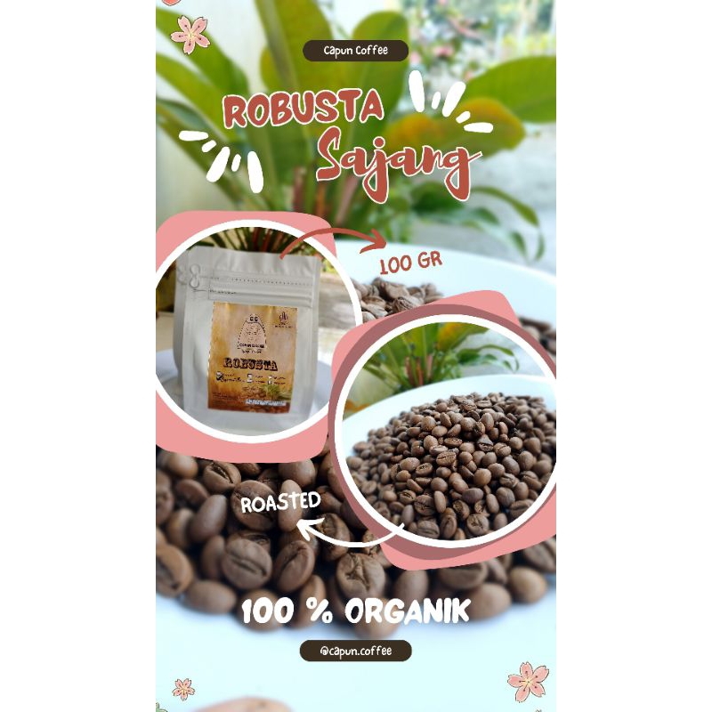 

Roast Bean Robusta Sajang Sembalun Lombok 100 gram