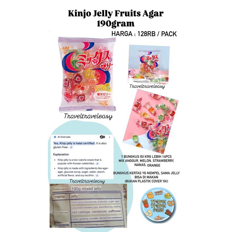 

Kinjo Jelly Agar Japan Kinjyo Candy — Mix Fruit