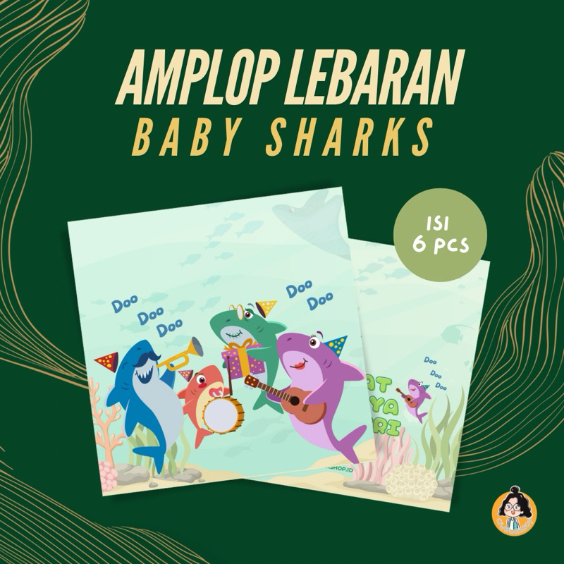 

Baby Shark Amplop Lebaran [6pcs]