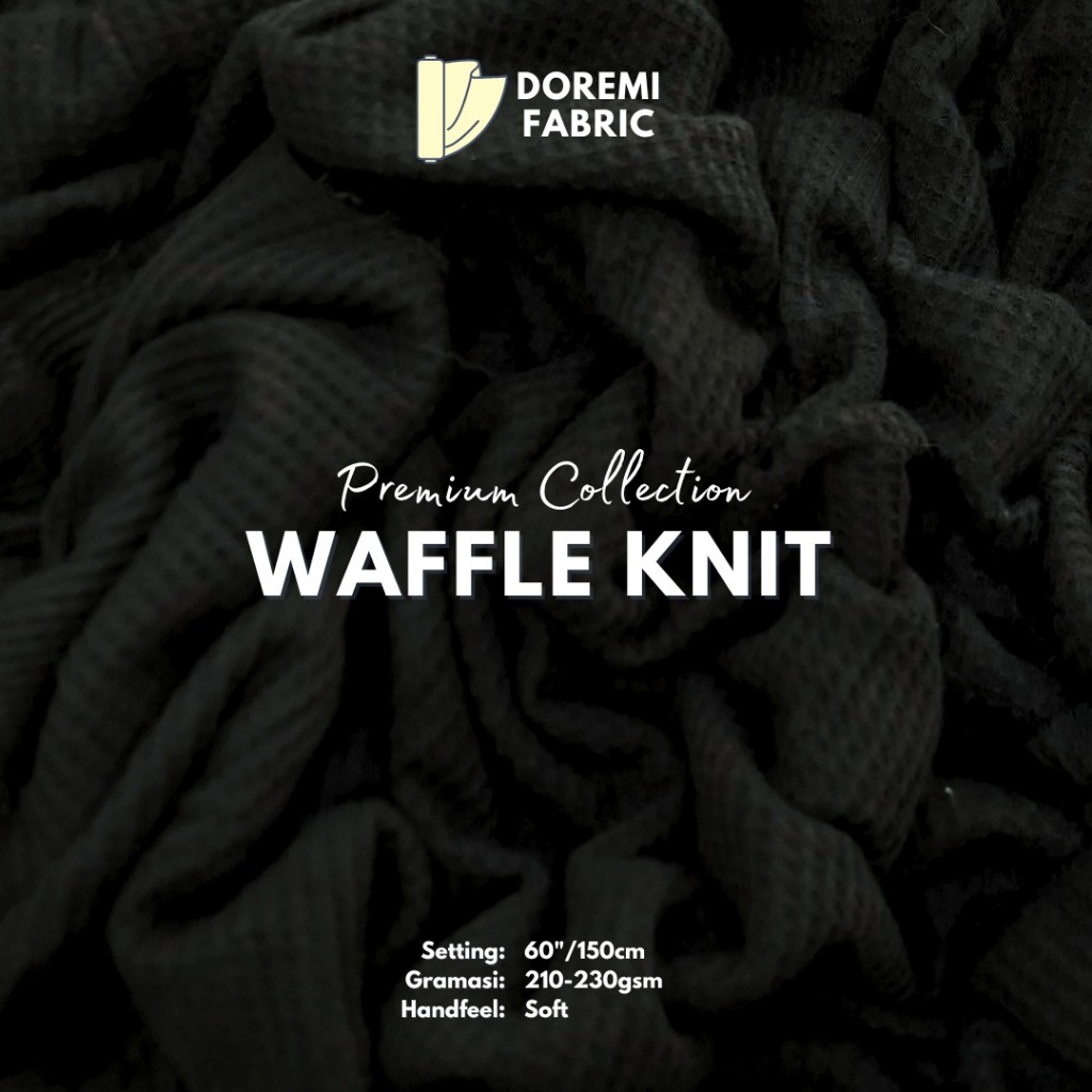 (METERAN) Kain DOREMI WAFFLE KNIT 210-230 GSM