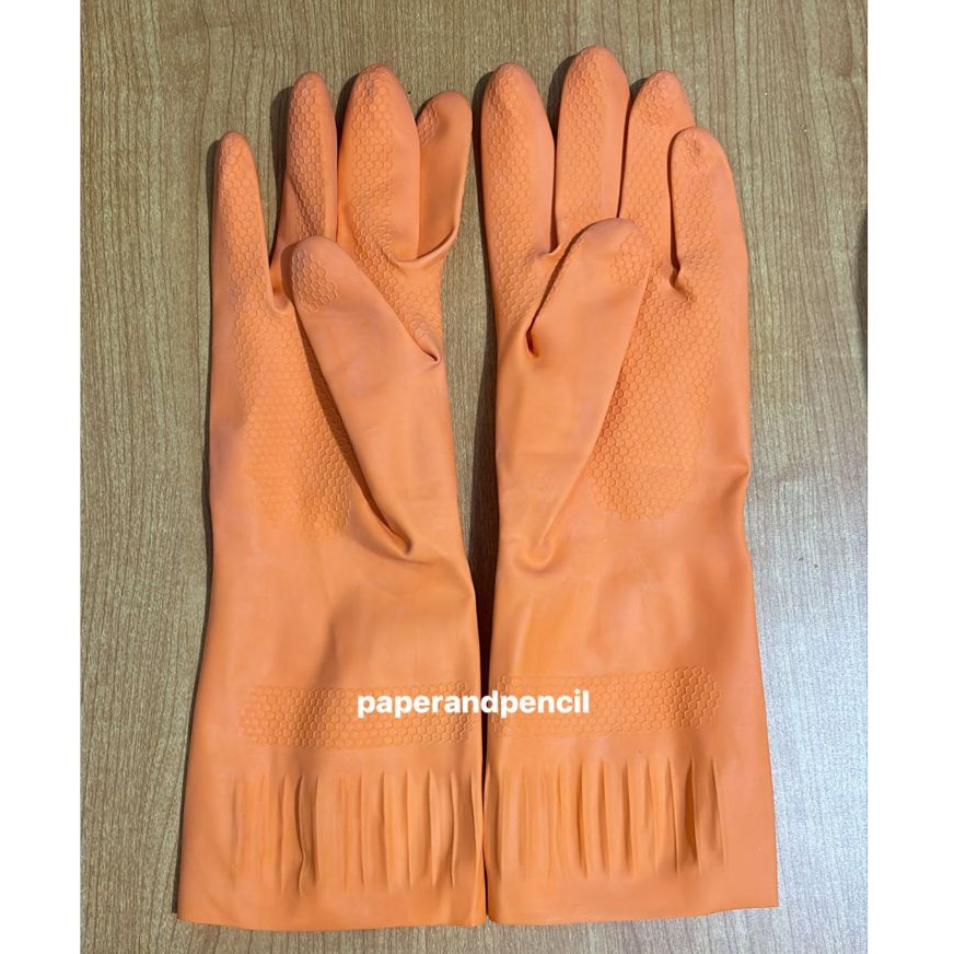 Sarung Tangan Karet FREDER / Sarung Tangan Orange Latex FREDER