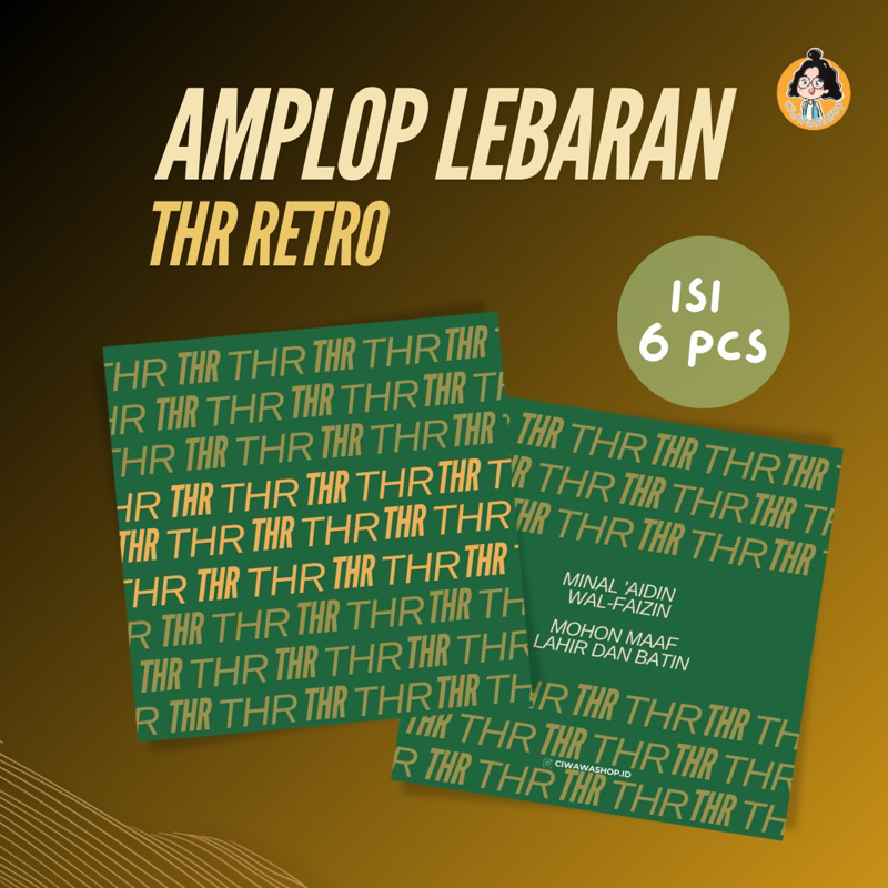 

RETRO THR AMPLOP LEBARAN UNIK HIJAU NYENTRIK [6pcs]