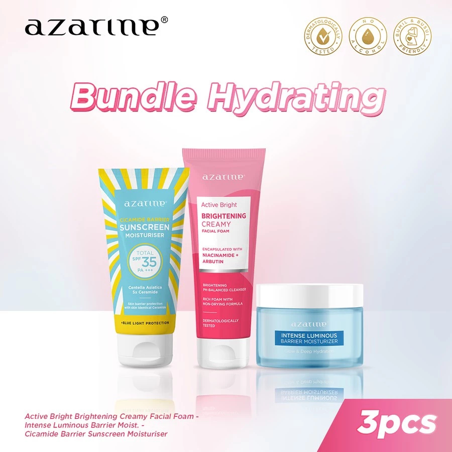 [BUNDLING HYDRATING] AZARINE HYDRATING SERIES (INTENSE LUMINOUS MOISTURIZER, ACTIVE BRIGHTENING CREA