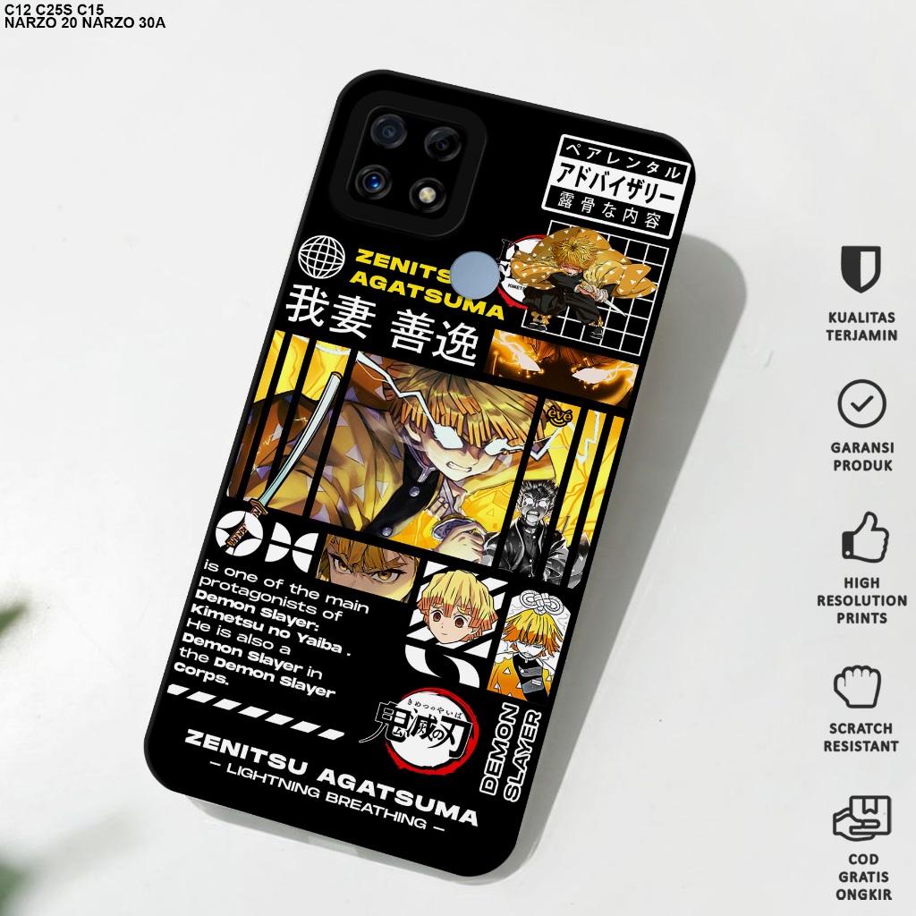 Case Realme C12 - Softcase Realme C12 - Softcase Procamera Motif Kimetsu - Casing Hp Realme C12 - Ca