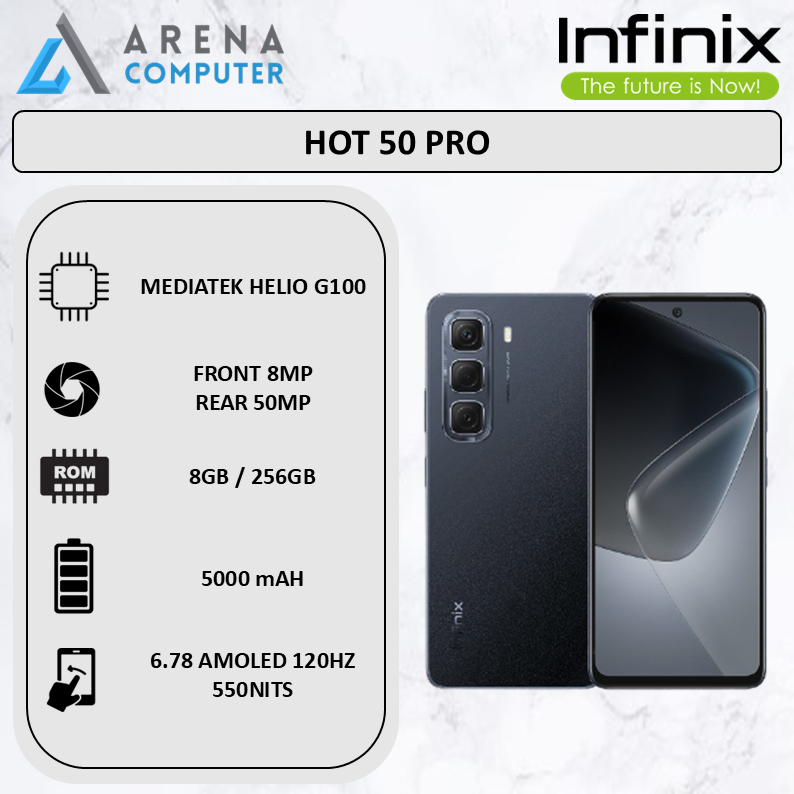 Infinix Hot 50 Pro 8GB 256GB - Mediatek Helio G100 - AMOLED 120Hz - NFC