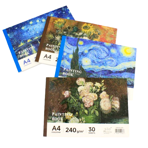 

Painting Book Vangogh Watercolor / Acrylic Pad 240gsm