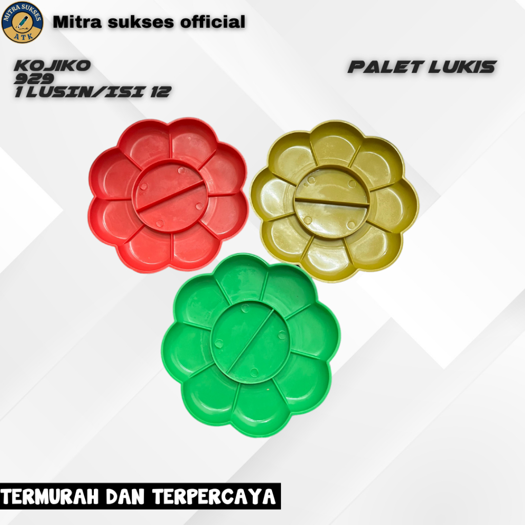 

Piring Cat air / Palet Cat Air / Piring Cat Air Bentuk Bunga/Harga per lusin isi 12 PCS